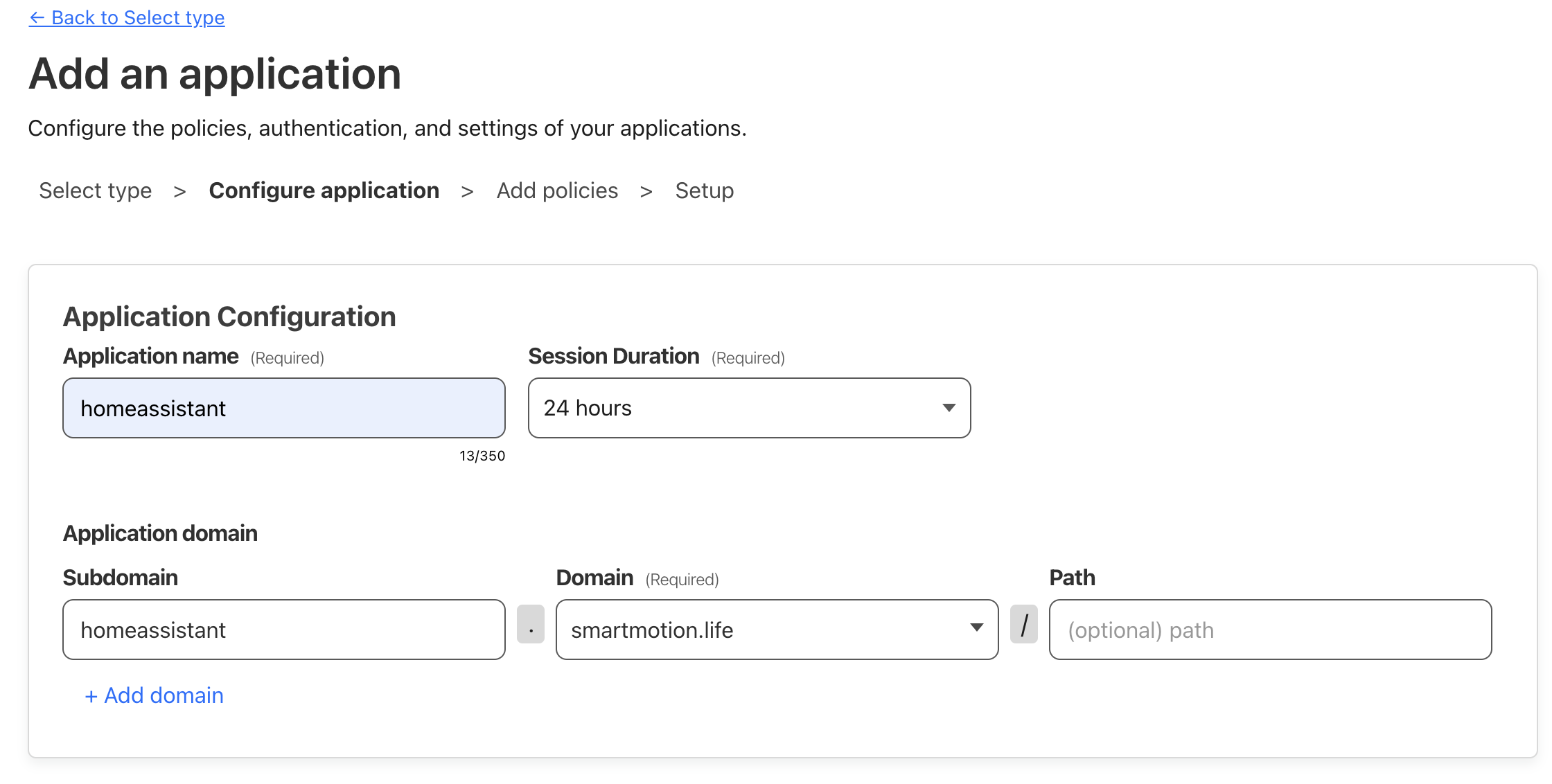 Cloudflare Application Security Menu Configure application