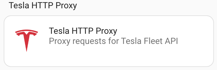 Tesla HTTP Proxy add-on option